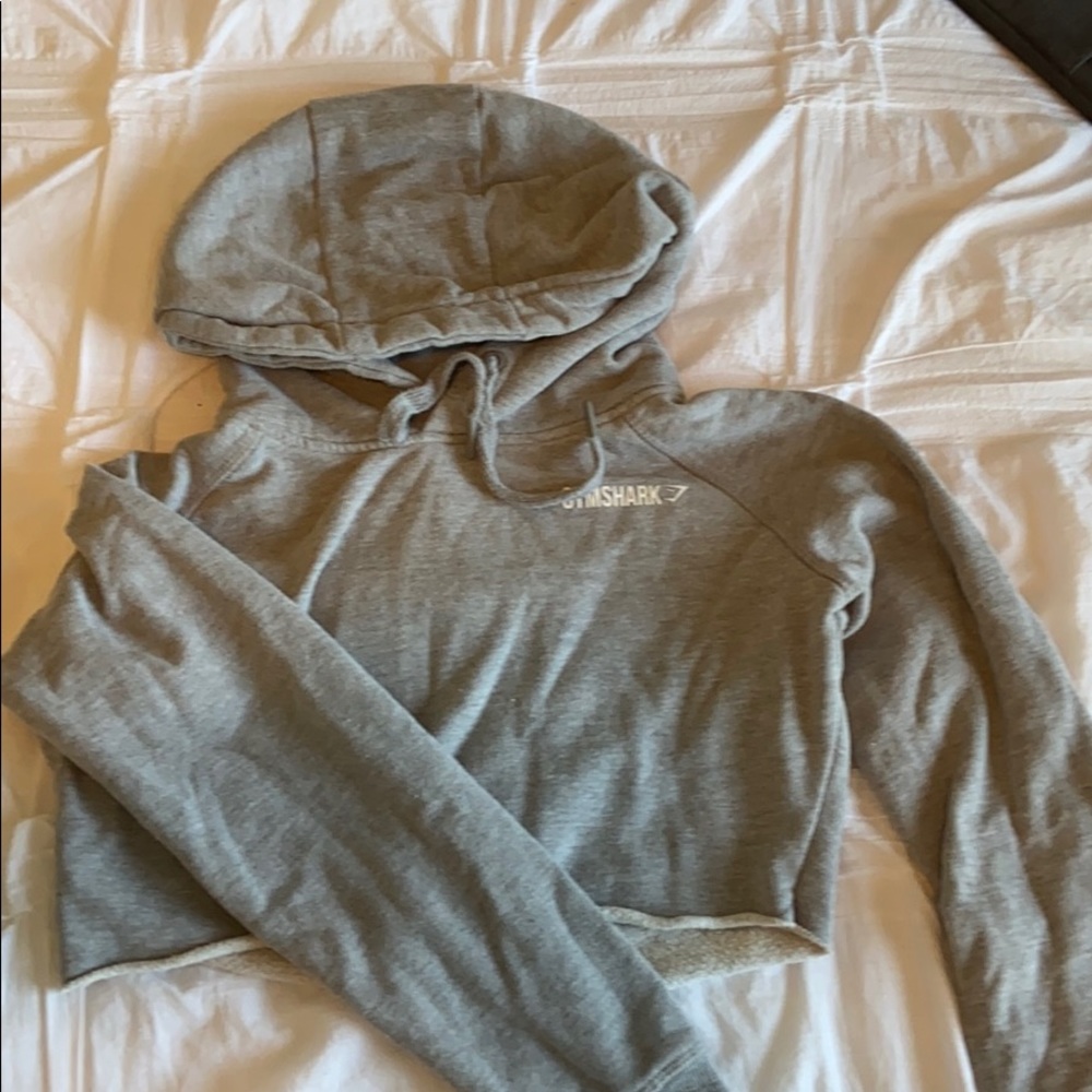 Gymshark gray crop sweatshirt